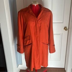 ➕Utex Car Coat Orange Women's Soft felted material 10